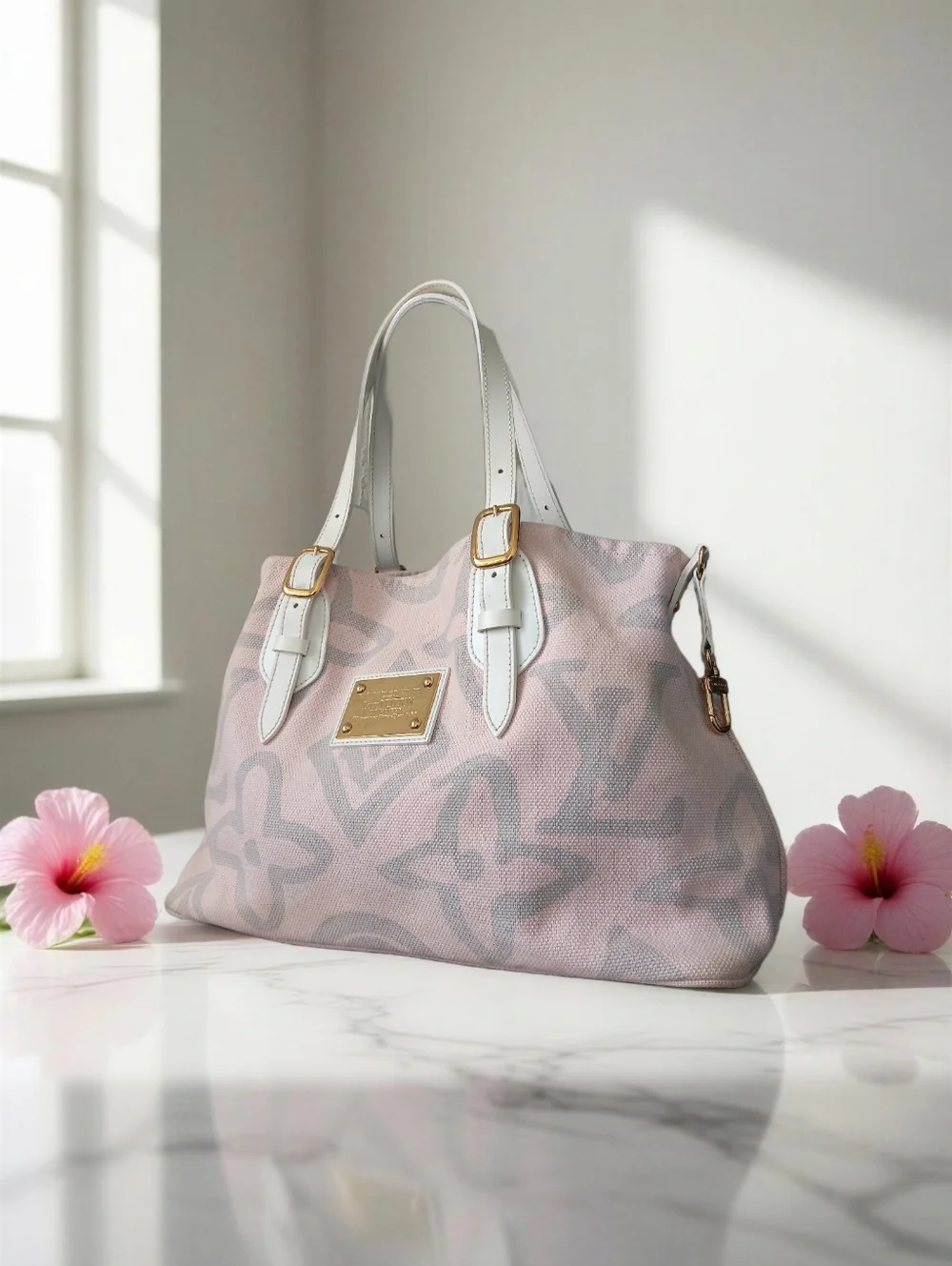 Louis Vuitton Tahitienne Cabas PM Pink Y2K Vintage Limited Edition Tote ✨ EUC - Picture 7 of 16